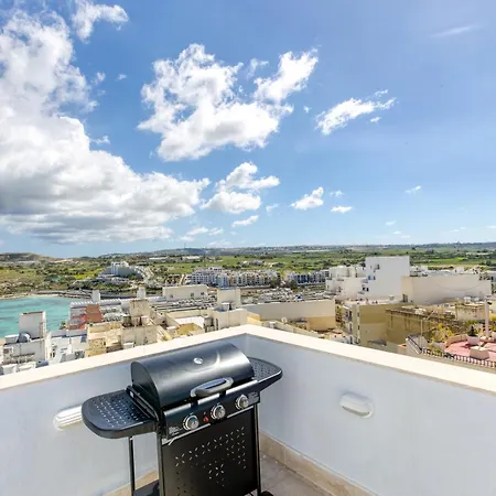 Beautiful 2br Penthouse With Private Terrace & Bbq By 360 Estates * St. Paul's Bay