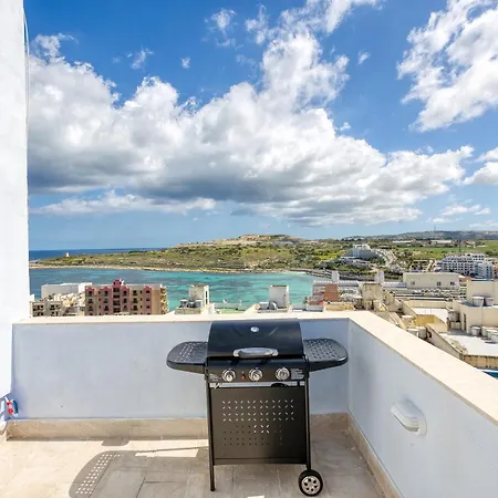Beautiful 2br Penthouse With Private Terrace & Bbq By 360 Estates Appartement San Pawl il-Baħar